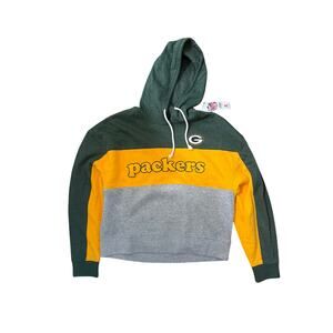 GreenBay Packers hoodie women’s cropped hunter green SMALL